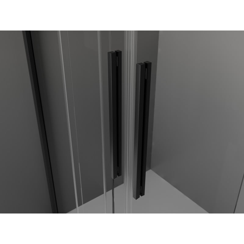 Mexen Velar Duo porte de douche coulissante 150 cm, transparent, noir - 871-150-000-02-70