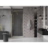 Mexen Velar porte de douche coulissante 110 cm, transparent, or brossé - 871-110-000-01-55