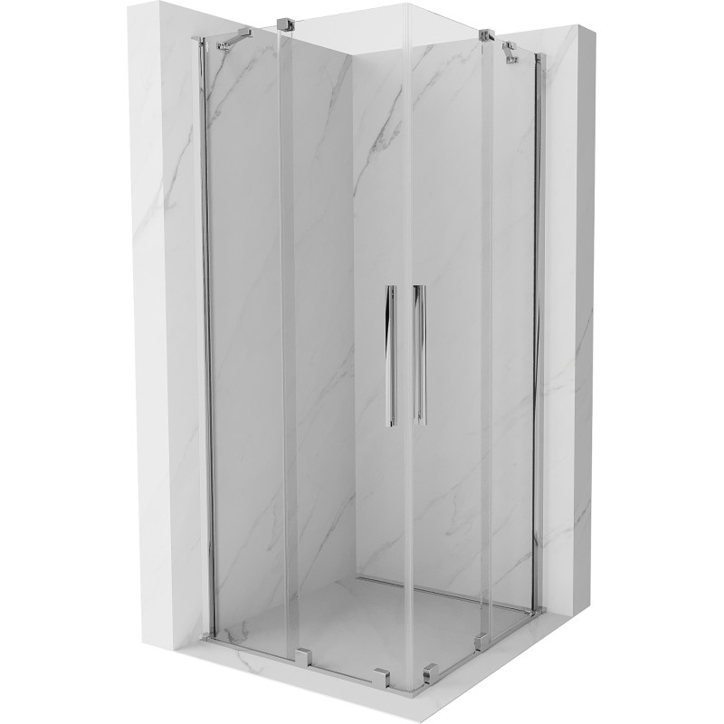 Mexen Velar Duo cabines de douche coulissantes 100 x 100 cm, transparent, chrome - 871-100-100-02-01