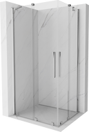 Mexen Velar Duo cabine de douche coulissante 90 x 80 cm, transparent, chromé - 871-090-080-02-01