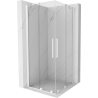 Cabine de douche coulissante Mexen Velar Duo 80 x 80 cm, transparente, blanche - 871-080-080-02-20