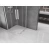 Mexen Velar Duo cabine de douche coulissante 100 x 100 cm, transparente, blanche - 871-100-100-02-20