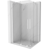 Cabine de douche coulissante Mexen Velar Duo 100 x 90 cm, transparente, blanche - 871-100-090-02-20