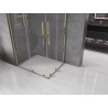 Mexen Velar Cabine de douche Duo coulissante 90 x 80 cm, transparente, dorée - 871-090-080-02-50