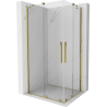 Mexen Velar Duo cabine de douche coulissante 100 x 90 cm, transparent, doré - 871-100-090-02-50
