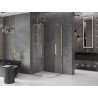 Mexen Velar Duo cabine de douche coulissante 100 x 90 cm, transparent, or - 871-100-090-02-50
