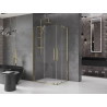 Mexen Velar Duo cabine de douche coulissante 100 x 90 cm, transparent, or - 871-100-090-02-50