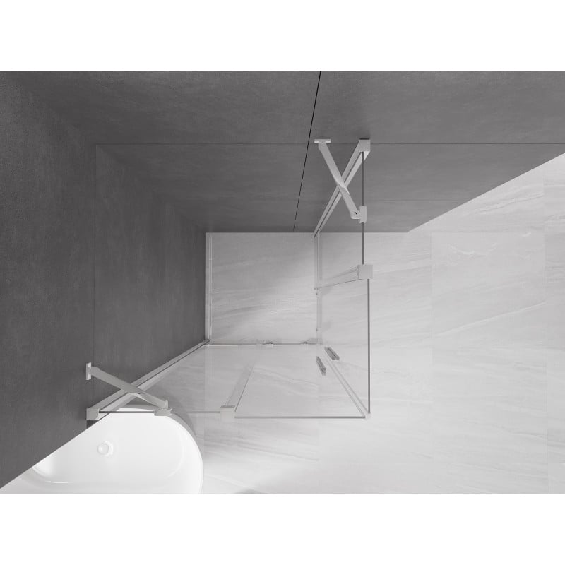 Mexen Velar Duo cabine de douche coulissante 90 x 90 cm, transparent, chrome - 871-090-090-02-01