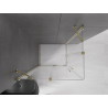 Mexen Velar Duo cabine de douche coulissante 100 x 90 cm, transparent, or - 871-100-090-02-50