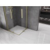 Mexen Velar Duo cabine de douche coulissante 80 x 80 cm, transparente, or brossé - 871-080-080-02-55