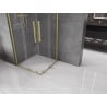 Mexen Velar Duo cabine de douche coulissante 80 x 80 cm, transparent, or brossé - 871-080-080-02-55