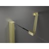 Mexen Velar Duo cabine de douche coulissante 80 x 80 cm, transparent, or brossé - 871-080-080-02-55
