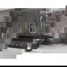 Mexen Velar Duo cabine de douche coulissante 90 x 90 cm, transparent, or brossé - 871-090-090-02-55
