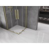 Mexen Velar Duo cabine de douche coulissante 100 x 100 cm, transparente, or brossé - 871-100-100-02-55