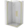 Cabine de douche coulissante Mexen Velar Duo 100 x 90 cm, transparent, or brossé - 871-100-090-02-55