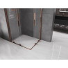 Mexen Velar Cabine de douche Duo coulissante 90 x 80 cm, transparent, or rose - 871-090-080-02-60