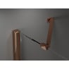 Mexen Velar Duo cabine de douche coulissante 100 x 90 cm, transparent, or rose - 871-100-090-02-60