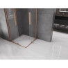 Mexen Velar Duo cabine de douche coulissante 80 x 80 cm, transparente, cuivre brossé - 871-080-080-02-65