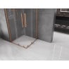 Mexen Velar Duo cabine de douche coulissante 90 x 90 cm, transparent, cuivre brossé - 871-090-090-02-65
