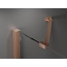 Mexen Velar Duo cabine de douche coulissante 90 x 90 cm, transparent, cuivre brossé - 871-090-090-02-65
