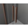 Mexen Velar Duo cabine de douche coulissante 90 x 90 cm, transparent, cuivre brossé - 871-090-090-02-65