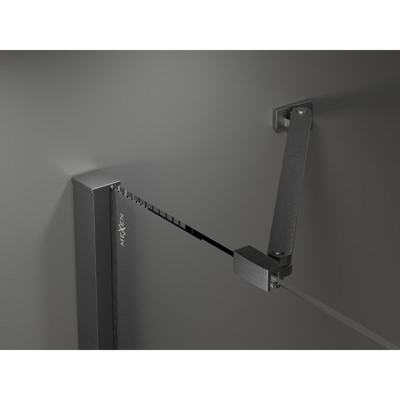 Mexen Velar Duo cabine de douche coulissante 90 x 90 cm, transparent, gris gun brossé - 871-090-090-02-66