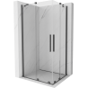 Mexen Velar Duo cabine de douche coulissante 100 x 90 cm, transparent, gun gray brossé - 871-100-090-02-66