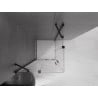 Mexen Velar Duo cabine de douche coulissante 80 x 80 cm, transparente, noire - 871-080-080-02-70