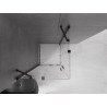 Mexen Velar Duo cabine de douche coulissante 100 x 100 cm, transparent, noire - 871-100-100-02-70