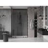 Mexen Velar Duo portes de douche coulissantes 160 cm, transparentes, noires - 871-160-000-02-70