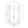 Mexen Roma Double cabine de douche pivotante 80 x 80 cm, transparent, or - 854-080-080-50-00-02