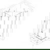Mexen Roma Duo cabine de douche pivotante 70 x 70 cm, transparent, noir + bac Flat - 854-070-070-70-02-4010B