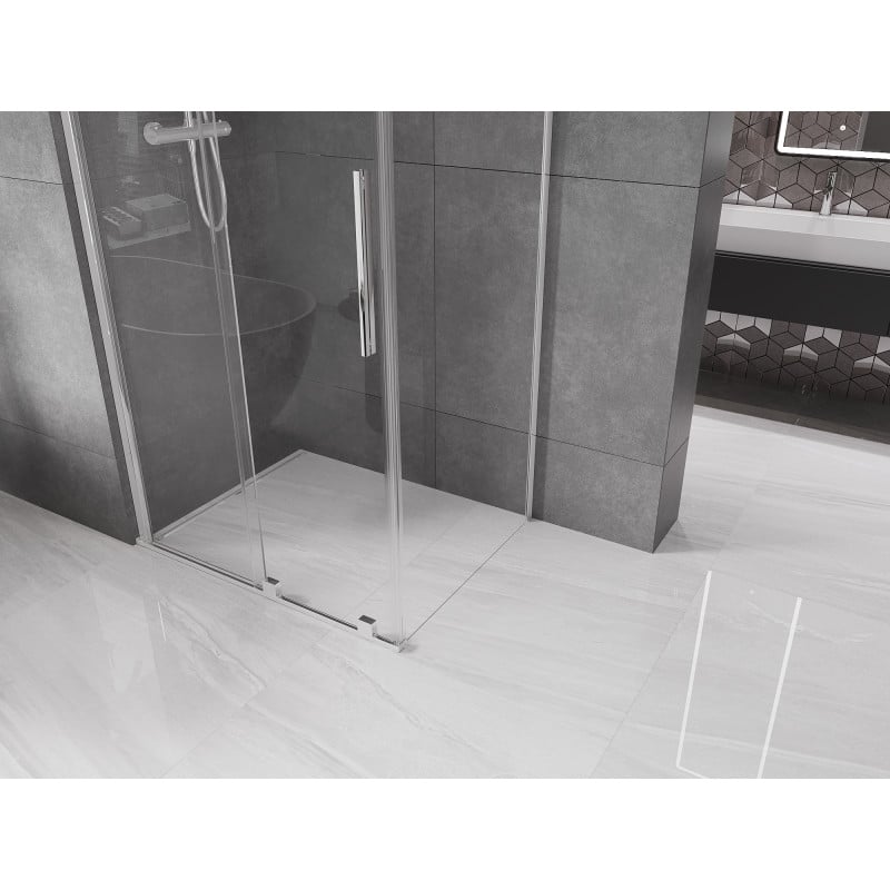 Mexen Velar cabine de douche coulissante 90 x 85 cm, transparent, chrome - 871-090-085-01-01