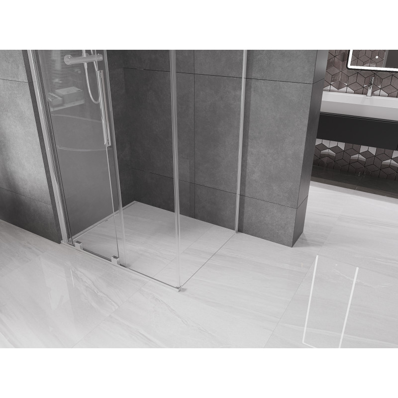 Mexen Velar cabine de douche coulissante 90 x 110 cm, transparent, chrome - 871-090-110-01-01
