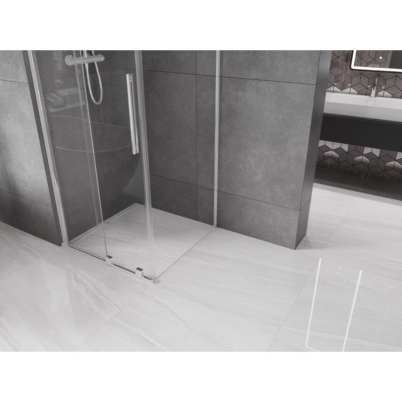 Mexen Velar cabine de douche coulissante 100 x 100 cm, transparent, chrome - 871-100-100-01-01