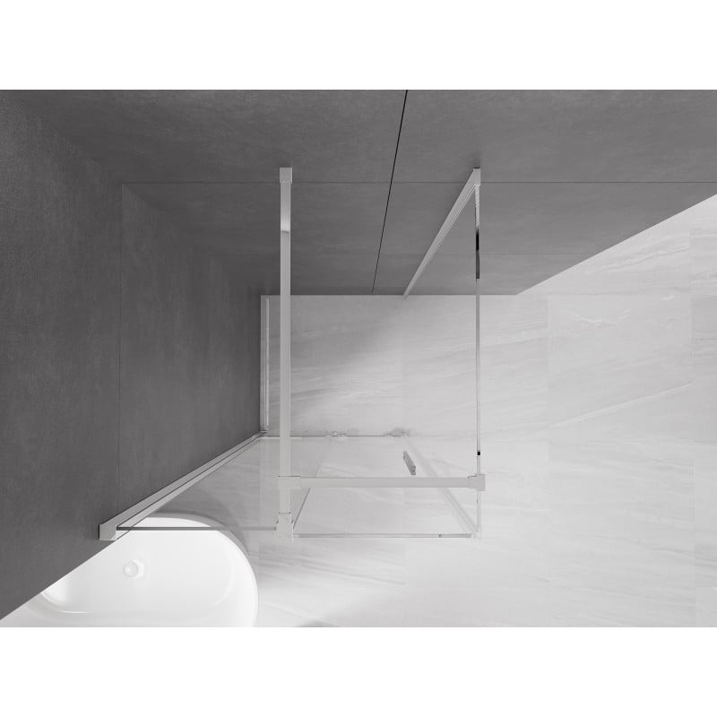 Mexen Velar cabine de douche coulissante 110 x 110 cm, transparent, chrome - 871-110-110-01-01
