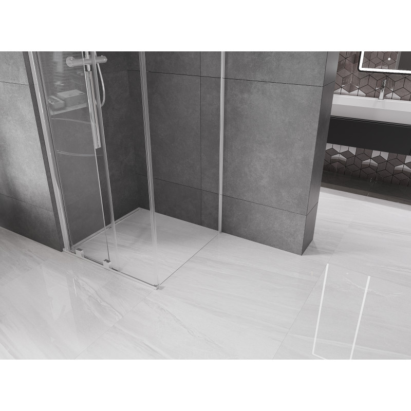 Mexen Velar cabine de douche coulissante 120 x 120 cm, transparent, chromé - 871-120-120-01-01