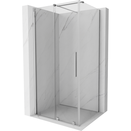Mexen Velar cabine de douche coulissante 130 x 80 cm, transparent, chrome - 871-130-080-01-01