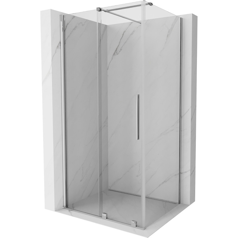 Mexen Velar cabine de douche coulissante 130 x 85 cm, transparente, chrome - 871-130-085-01-01