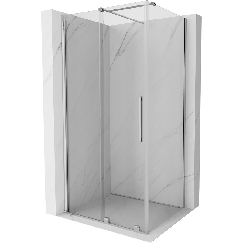 Mexen Velar cabine de douche coulissante 140 x 100 cm, transparent, chrome - 871-140-100-01-01