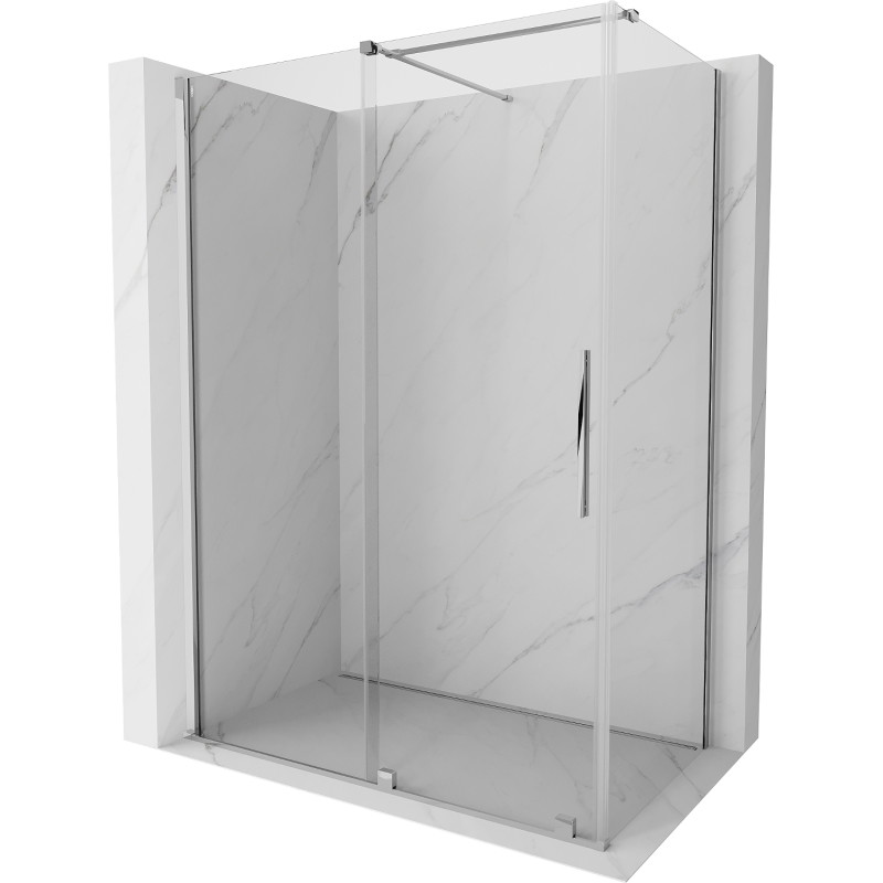 Mexen Velar cabine de douche coulissante 160 x 85 cm, transparente, chromée - 871-160-085-01-01