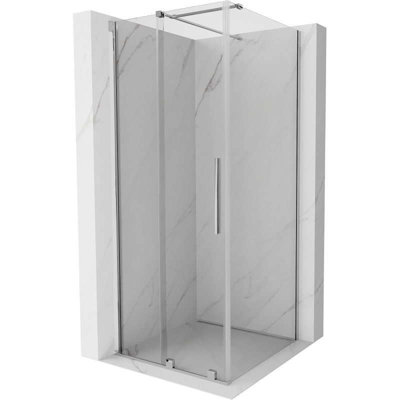 Mexen Velar cabine de douche coulissante 120 x 120 cm, transparent, chrome - 871-120-120-01-01