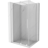Mexen Velar cabine de douche coulissante 90 x 75 cm, transparent, blanc - 871-090-075-01-20