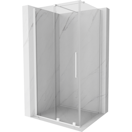 Mexen Velar cabine de douche coulissante 110 x 70 cm, transparente, blanche - 871-110-070-01-20