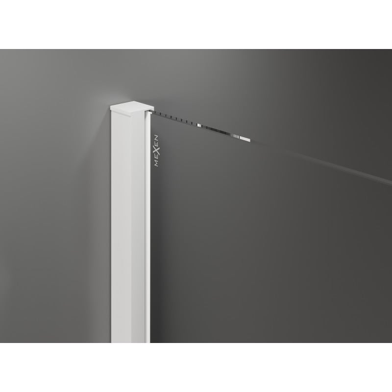 Mexen Velar cabine de douche coulissante 120 x 90 cm, transparente, blanche - 871-120-090-01-20