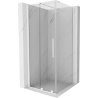 Mexen Velar cabine de douche coulissante 90 x 90 cm, transparent, blanc - 871-090-090-01-20