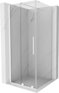 Mexen Velar cabine de douche coulissante 90 x 90 cm, transparent, blanc - 871-090-090-01-20