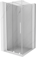 Mexen Velar cabine de douche coulissante 110 x 110 cm, transparente, blanche - 871-110-110-01-20