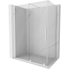 Mexen Velar cabine de douche coulissante 150 x 80 cm, transparent, blanc - 871-150-080-01-20