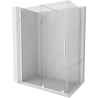 Cabine de douche coulissante Mexen Velar 150 x 90 cm, transparent, blanc - 871-150-090-01-20